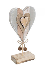 6x Stick Stripe Heart Stand
