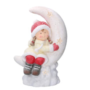 White led moon plastic girl cm36,5x21h52