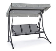 Three-seater steel rocking chair Anthracite GRELY 190x120x h185 cm