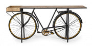 Console table design bicycle retro wood metal