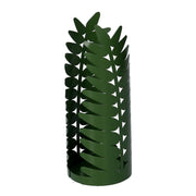 Round dark green laurel leaf metal cup holder cm ø8h20