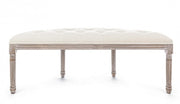 Natural bench in classic style fabric