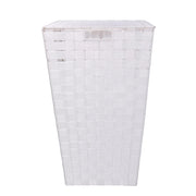 Square lined white polyester basket cm33x33h53