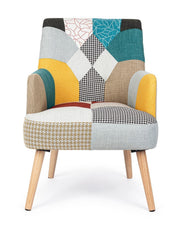Galatea patchwork fabric armchair