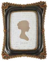 Large black photo frame with gold border te-2221cm. 20.4 x 3h 26